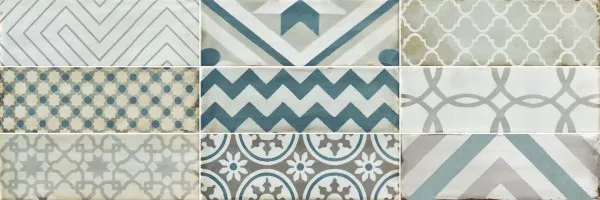 Настенная плитка 10101004542 Collage white 02 10x30 Gracia Ceramica