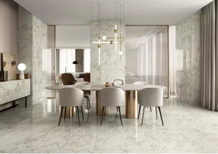 Керамогранит Italon Charme Deluxe Bianco Michelangelo Nat Ret 80x160 610010001920