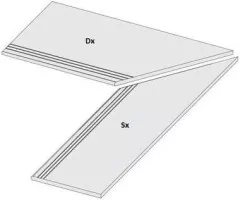 Ступень 86277 Dolomiti Ang.Grad.Bordo Grip Dx Cenere 40x120 La Fabbrica