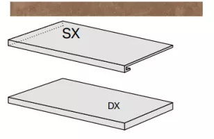 Ступень La Fabbrica Cotto Del Casale Gradino Bruno Sx 33x60.9 161224