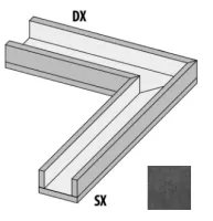 Специальный элемент La Fabbrica Space Canalina Plomb Sx 20 mm Ret R11 20x80 106341