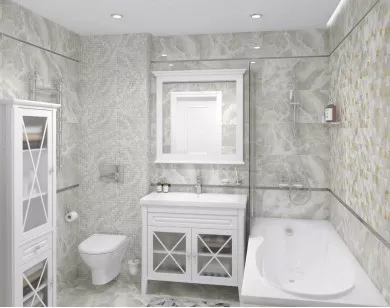 Декор Plazma Nuance белый 30x60 Laparet