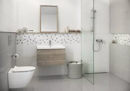 Плитка Laparet Lilit белый 25x75 настенная