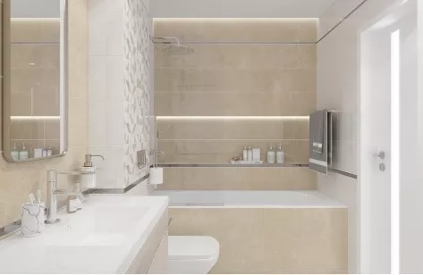 Плитка Laparet Slim бежевый 25x50 настенная 34072