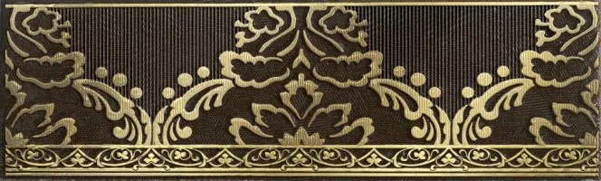 Бордюр 1502-0576 Бордюр Катар коричневый 7.5х25 Lasselsberger Ceramics