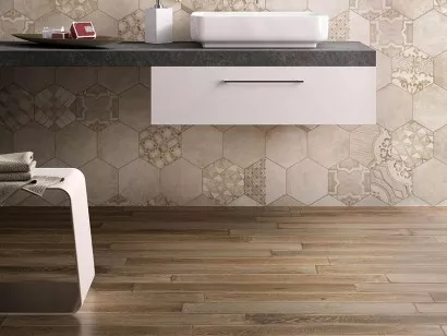 Керамогранит напольный MM8W Treverkage White 10x70 Marazzi Italy