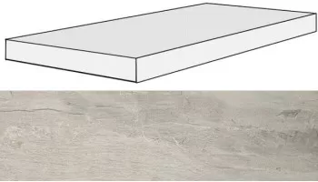 Ступень 739335 Ardoise Gris Ang.Gradino Sx 33x120x3 Rex Ceramiche