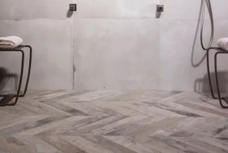 Керамогранит напольный 744590 Visions White Wood Ret 15x120 Rex Ceramiche