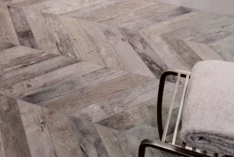 Керамогранит напольный 744590 Visions White Wood Ret 15x120 Rex Ceramiche