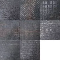 Декор 1062873 Costruire Lamiera Mix S/8 Nero 25x25 Serenissima Cir