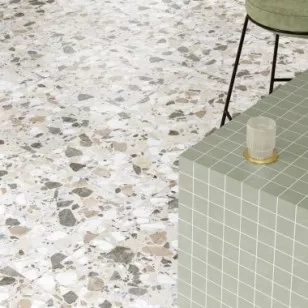 Мозаика Vitra Beton-Terrazzo-X Микс Светлый (5х10) 31.5х28 K9498928LPR1VTE0