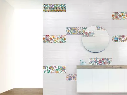 Настенная плитка Cristall Glass Bianco 20x60 Alta Ceramica