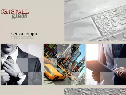 Настенная плитка Cristall Glass Bianco 20x60 Alta Ceramica