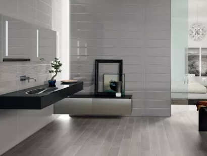Плитка Aurelia Ceramiche Rev. Flou White 20x60 настенная