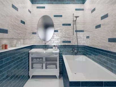 Настенный бордюр Mold.Opal Marine 5x30 Cifre Ceramica