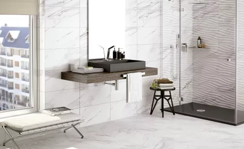 Плитка Click Ceramica Calacatta Roseton 45x45 напольная