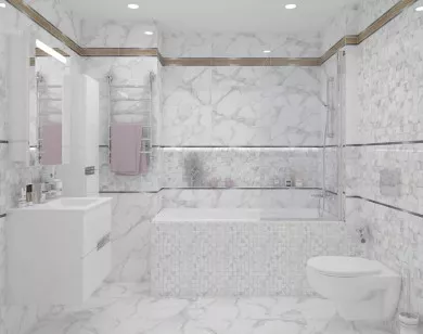 Плитка Click Ceramica Calacatta Roseton 45x45 напольная
