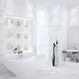 Плитка Click Ceramica Calacatta Roseton 45x45 напольная