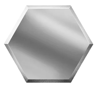 Плитка ДСТ Зеркальная плитка сота 25x21.6 серебряная настенная СОЗС2