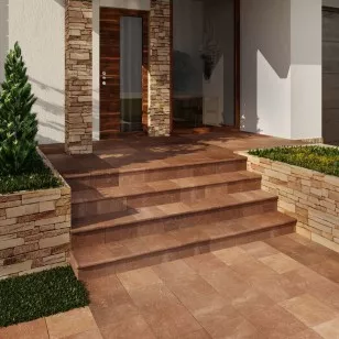 Ступень Exagres Stone Peldano Gris 33x33 фронтальная