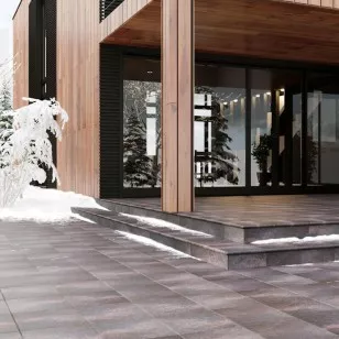 Ступень Exagres Stone Peldano Gris 33x33 фронтальная