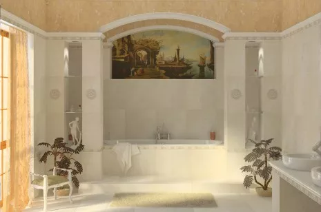 Бордюр Golden Tile Caesar бежевый 7x30 Л11311