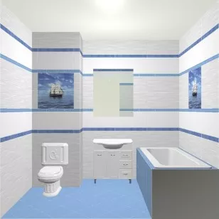 Панно Kerama Marazzi Тиррено Фрегат обрезной 60x60 STG\A437\2x\11106R