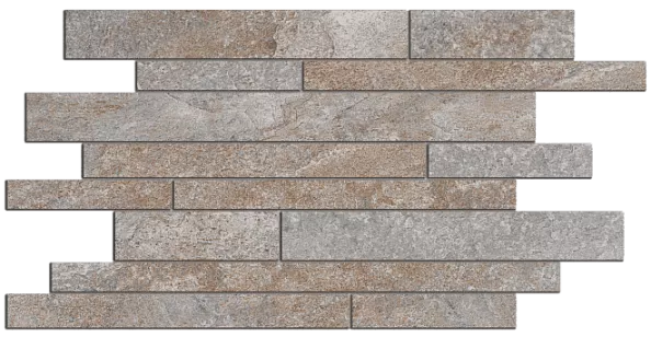 Бордюр Kerama Marazzi Тревизо серый светлый мозаичный 25x50.2 SG188\006