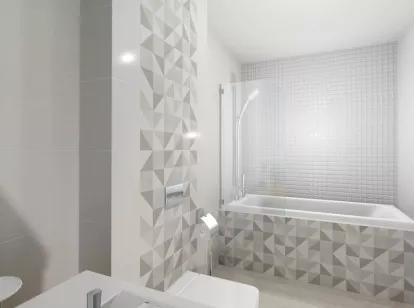 Плитка Керлайф Stella Mosaico Marfil 31.5x63 настенная
