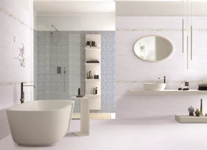 Плитка Кировская Керамика Romantic светлая 20x45 настенная 131560