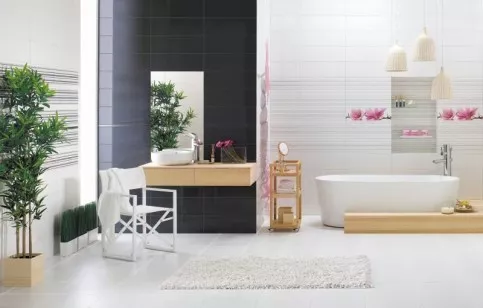 Плитка Кировская Керамика Romantic светлая 20x45 настенная 131560