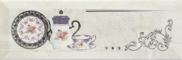 Декор Decor Petra Pranzo Silver B 10x30 Monopole Ceramica Декор Decor Petra Pranzo Silver B 10x30 Monopole Ceramica