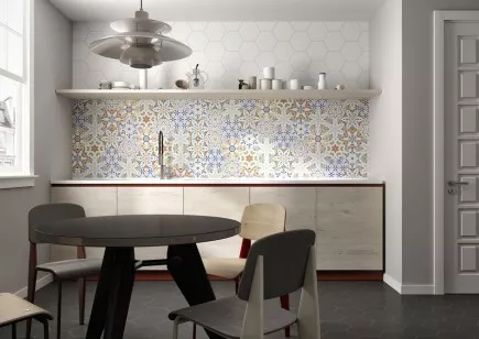 Керамогранит Oset Deco Versalles HEX Black 20x24