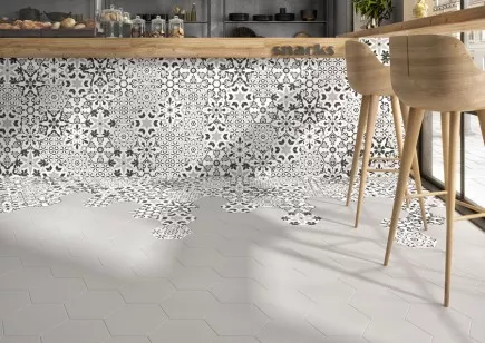 Керамогранит Oset Deco Versalles HEX Black 20x24