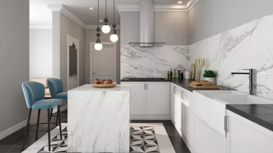 Керамогранит Pamesa Ceramica Cr.Niro White Leviglass 45x90