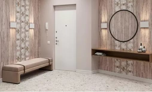 Керамогранит ProGRES Ceramica Гексавуд коричневый светлый 20x80 781261