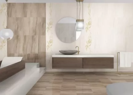 Керамогранит ProGRES Ceramica Гексавуд коричневый светлый 20x80 781261