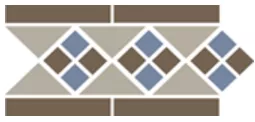 Бордюр TopCer Octagon Border Lisbon With 1 Strip (Tr.01. Dots 29+11. Strips 29) 28x15
