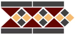 Бордюр TopCer Octagon Border Lisbon With 1 Strip (Tr.20. Dots 14+21. Strips 14) 28x15