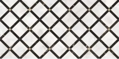 Декор Versace Emote Decoro Intreccio Bianco Nero 78x39 262544