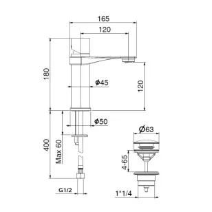 Смеситель для раковины One-B NB830102741 белый/сталь Webert