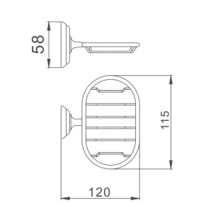 Мыльница HB1502-1 хром Haiba