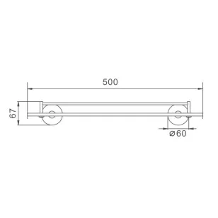 Полка стеклянная HB8307 сталь Haiba