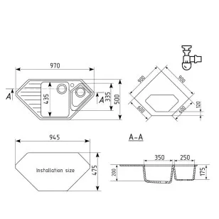 Кухонная мойка U-409-307 терракот Ulgran