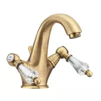 Смеситель для раковины Gioielli Swarovski 08ZZ0623 бронза Fiore