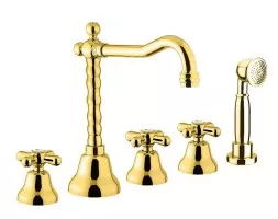 Смеситель на борт ванны Armony AM730402010 золото Webert