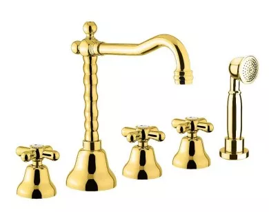 Смеситель на борт ванны Armony AM730402010 золото Webert