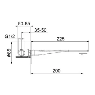 Излив One-B AC1039015 хром Webert