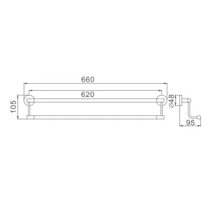 Полотенцедержатель D252100 хром D-Lin