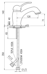 Смеситель для раковины Labe L026.5SM Rav Slezak